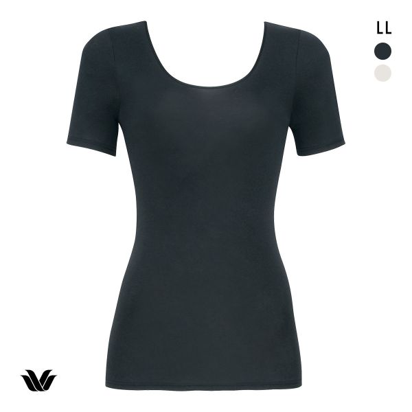 ワコール WACOALコットン オーガニックコットン100％ Uネック 3分袖インナー ニットトップ 半袖 LL Wacoal