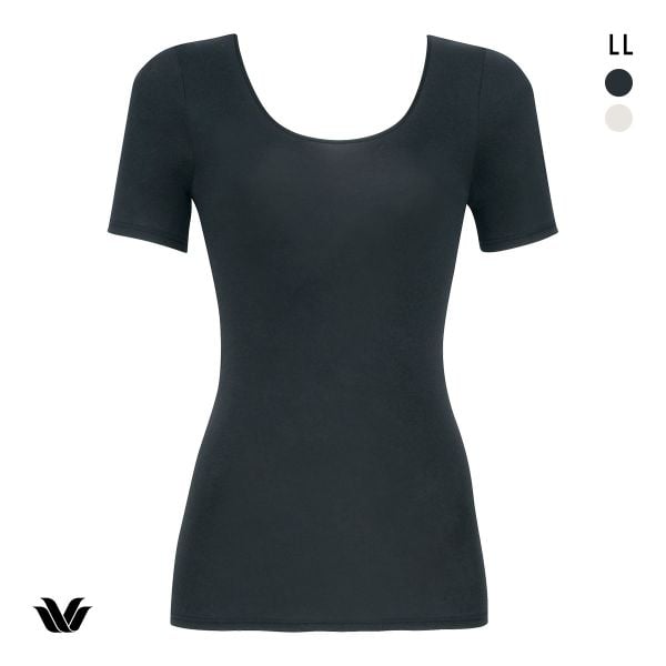 ワコール WACOALコットン オーガニックコットン100％ Uネック 3分袖インナー ニットトップ 半袖 LL Wacoal