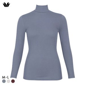 ワコール WACOALコットン オーガニックコットン100％ あったか ゆったりタイプ 冬用 長袖 ボトルネック インナー ML 保温 Wacoal