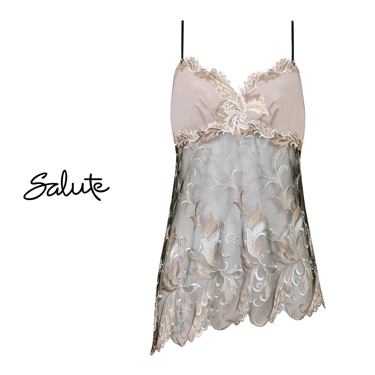 ワコール Wacoal サルート Salute 23AW先行 92G CTJ292 キャミソール ML ランジェリー プレステージ(BR-ブラウン-M)