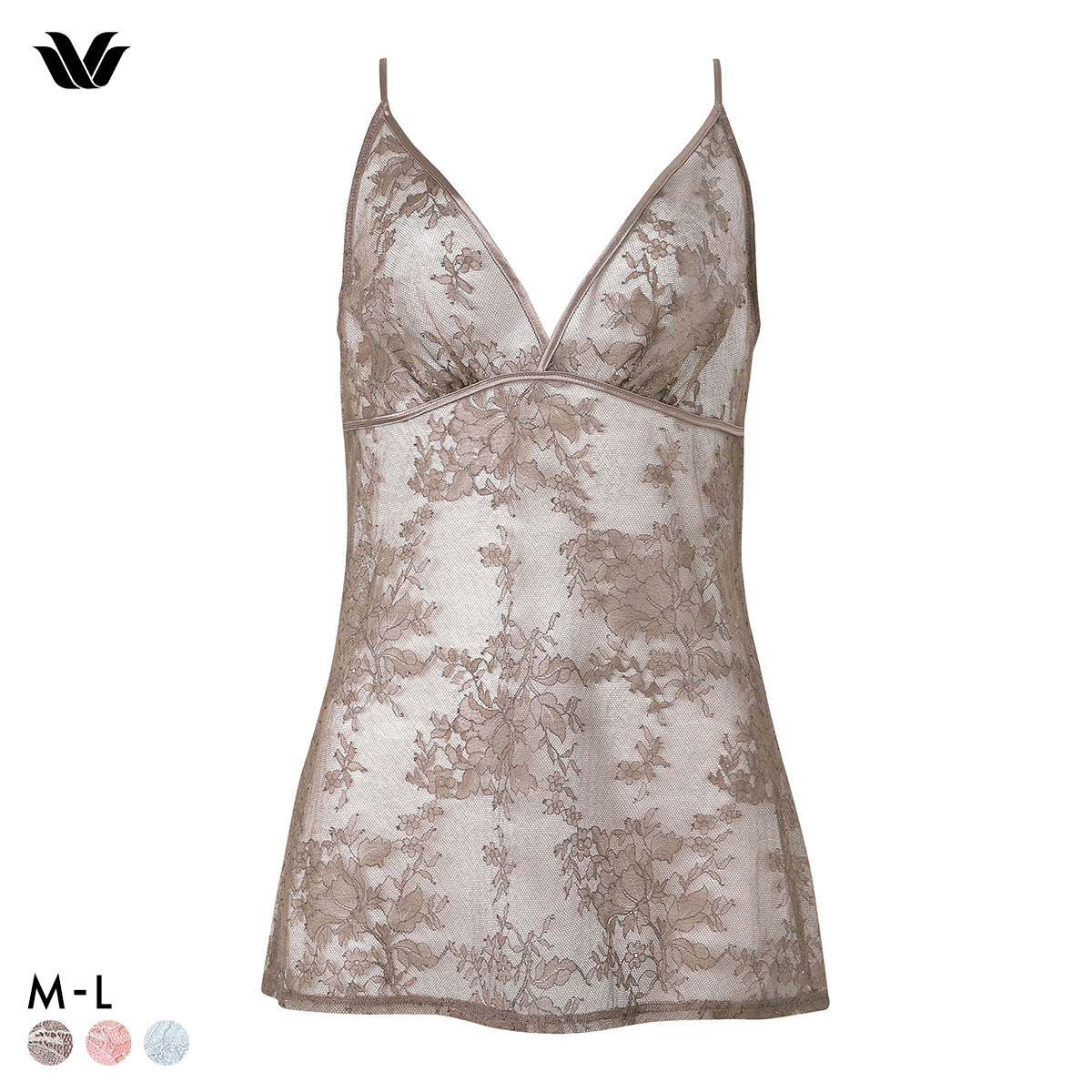 ワコール プレミアム 23series BXD423 CXD223 23G キャミソール ランジェリー ML レディース(LBR-薄ブラウン-M)