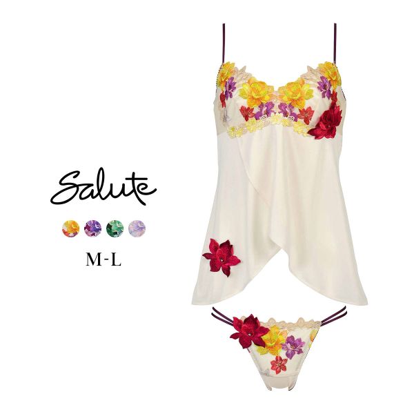 ワコール Wacoal サルート Salute 30G セットアップ ML キャミソール Tバックショーツ ランジェリー DTJ230 24AW フェア