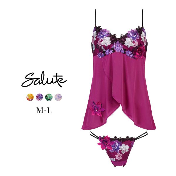 ワコール Wacoal サルート Salute 30G セットアップ ML キャミソール Tバックショーツ ランジェリー DTJ230 24AW フェア