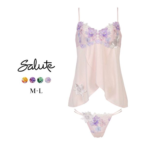 ワコール Wacoal サルート Salute 30G セットアップ ML キャミソール Tバックショーツ ランジェリー DTJ230 24AW フェア