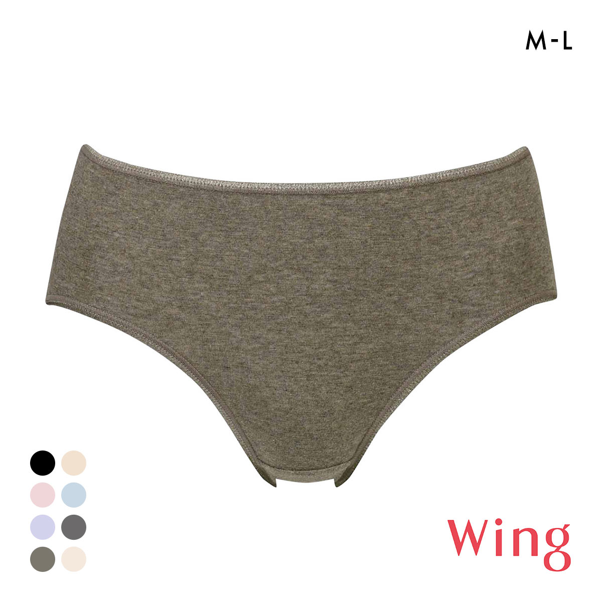 ワコール Wacoal ウイング Wing 綿の贅沢オーガニック ショーツ コットン 綿混 なめらか ML 単品(LKH-薄カーキ-M)