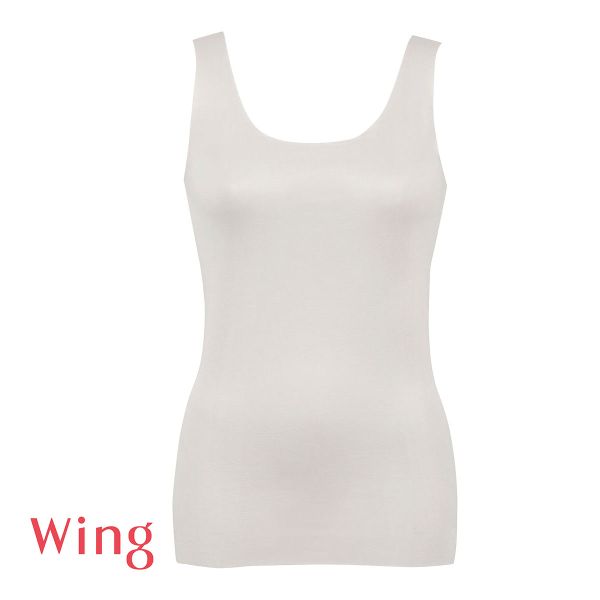 ワコール Wacoal ウイング Wing 綿の贅沢 オーガニック フラット ノースリーブ M L LL タンクトップ 吸汗速乾 抗菌防臭 ひびきにくい