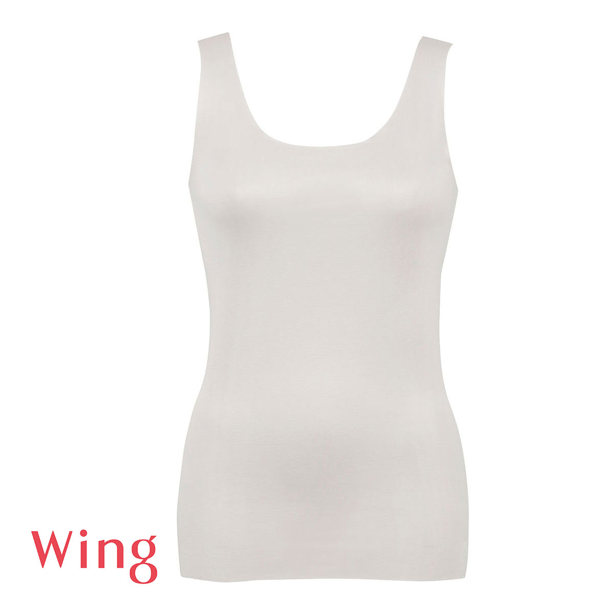 ワコール Wacoal ウイング Wing 綿の贅沢 オーガニック フラット ノースリーブ M L LL タンクトップ 吸汗速乾 抗菌防臭 ひびきにくい(LGY-薄グレー-M)