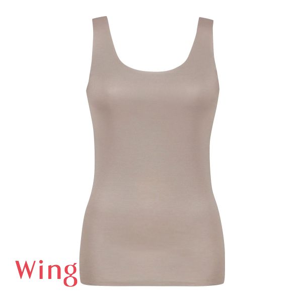 ワコール Wacoal ウイング Wing 綿の贅沢 オーガニック フラット ノースリーブ M L LL タンクトップ 吸汗速乾 抗菌防臭 ひびきにくい