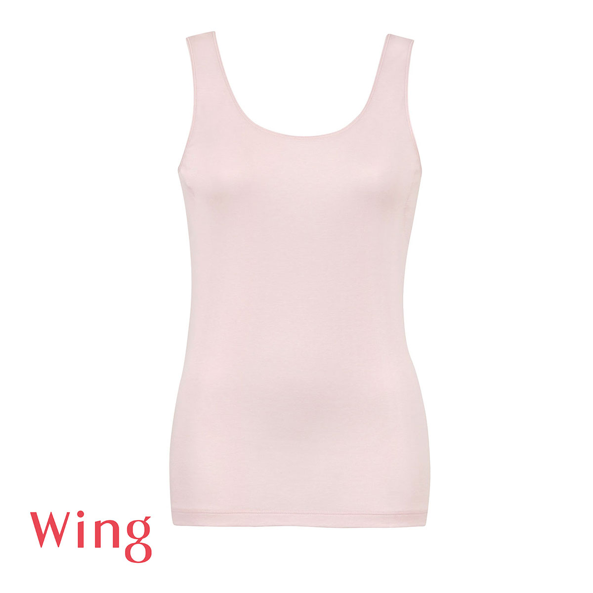 ワコール Wacoal ウイング Wing 綿の贅沢 オーガニック ノースリーブ タンクトップ S M L LL 3L 吸汗速乾 抗菌防臭(PI-ピンク-S)