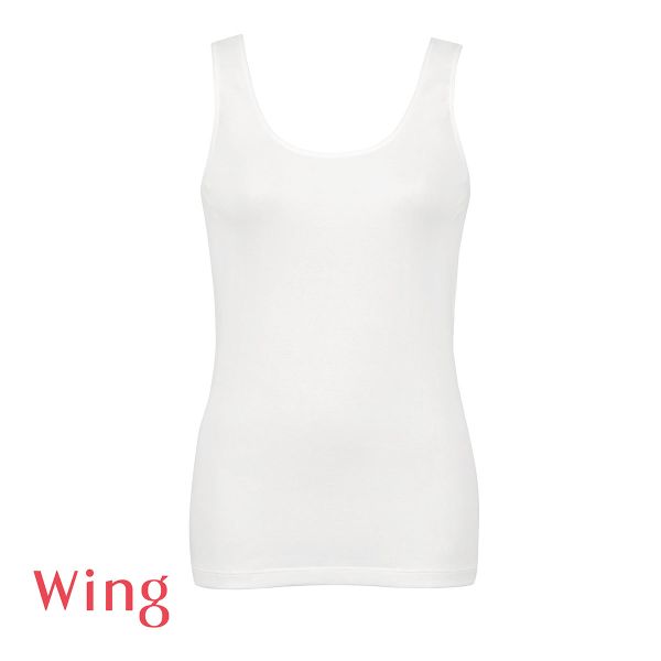 ワコール Wacoal ウイング Wing 綿の贅沢 オーガニック ノースリーブ タンクトップ S M L LL 3L 吸汗速乾 抗菌防臭