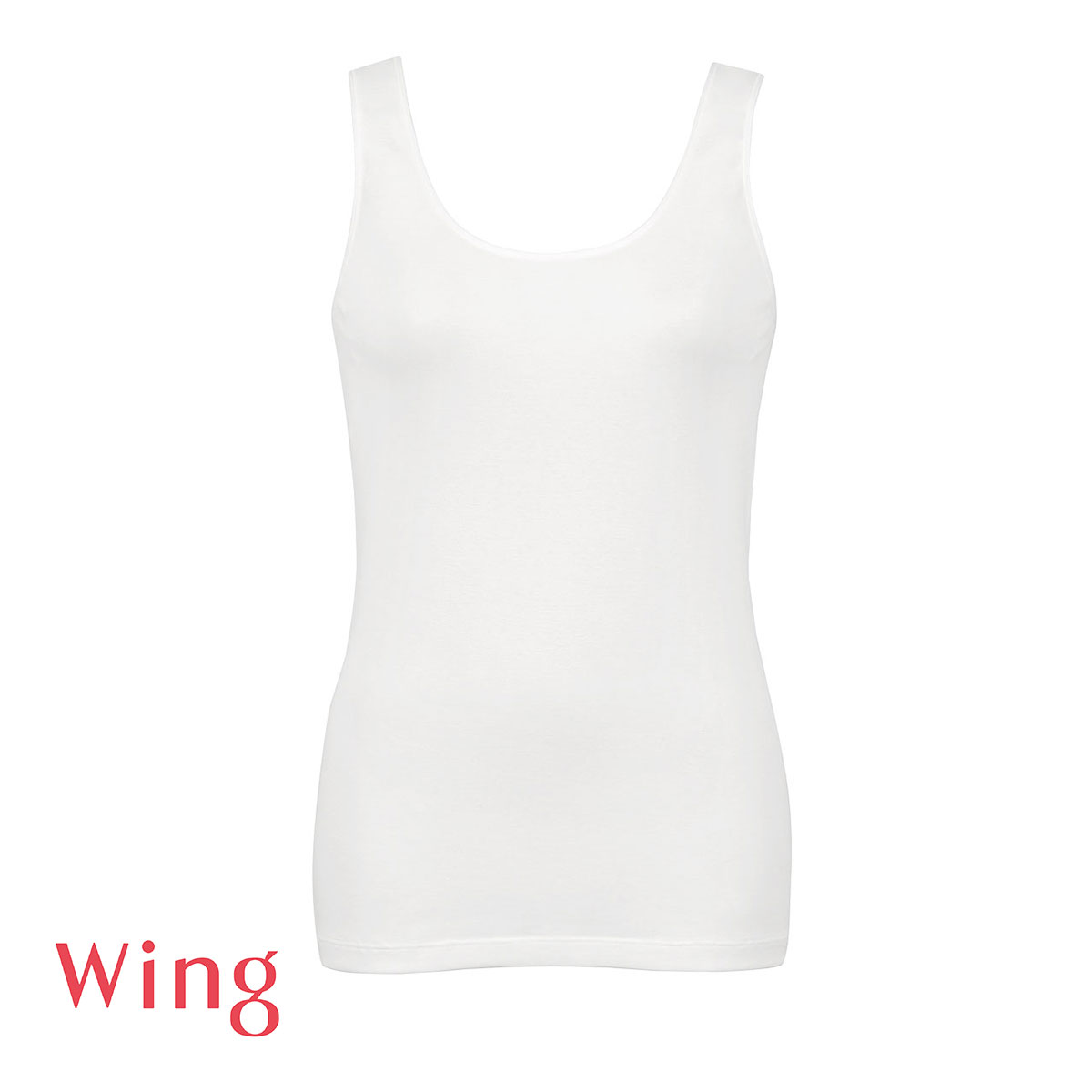 ワコール Wacoal ウイング Wing 綿の贅沢 オーガニック ノースリーブ タンクトップ S M L LL 3L 吸汗速乾 抗菌防臭(IV-アイボリー-S)