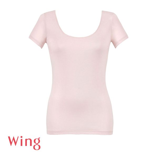 ワコール Wacoal ウイング Wing 綿の贅沢 オーガニック 2分 半袖 M L LL 吸汗速乾 抗菌防臭