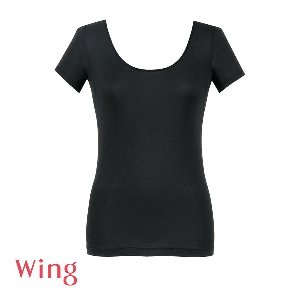 ワコール Wacoal ウイング Wing 綿の贅沢 オーガニック 2分 半袖 M L LL 吸汗速乾 抗菌防臭