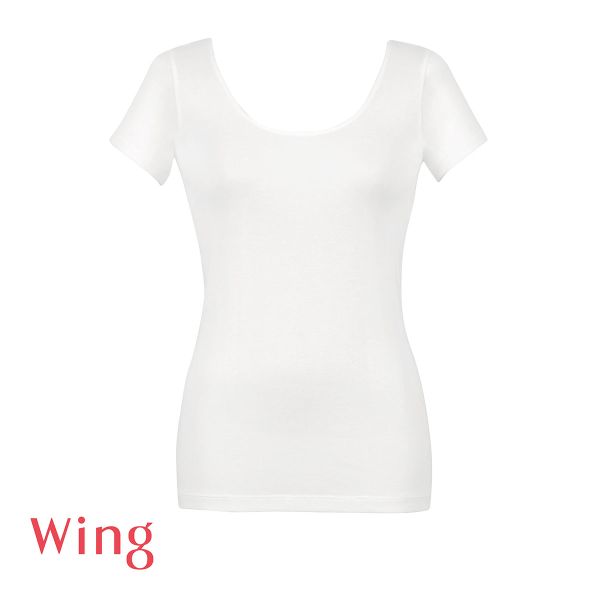 ワコール Wacoal ウイング Wing 綿の贅沢 オーガニック 2分 半袖 M L LL 吸汗速乾 抗菌防臭