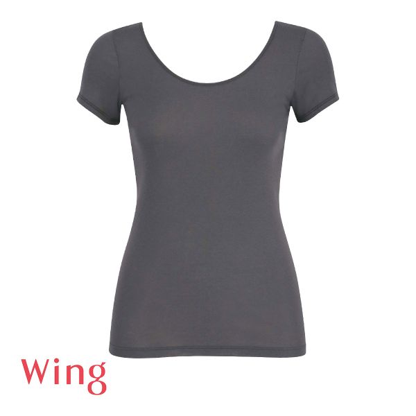 ワコール Wacoal ウイング Wing 綿の贅沢 オーガニック 2分 半袖 M L LL 吸汗速乾 抗菌防臭