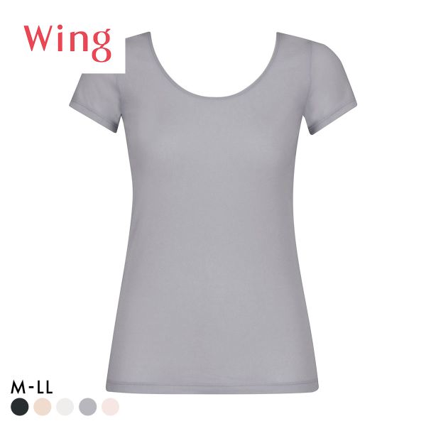 ワコール Wacoal ウイング Wing 綿の贅沢 オーガニック 2分 半袖 M L LL 吸汗速乾 抗菌防臭