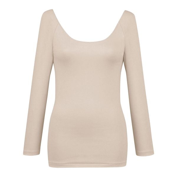 ワコール Wacoal ウイング Wing 綿の贅沢オーガニック ネックひろめ 8分袖 あったかインナー 長袖 U首 肌側綿100％