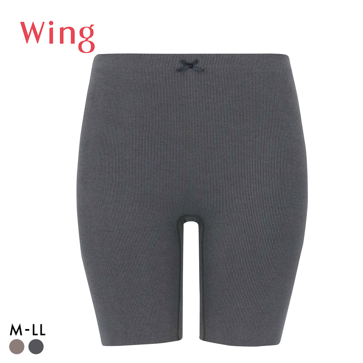 ワコール ウイング 毛パン 3分丈 オーバーパンツ 薄手 ひびきにくい ハラコフライス Wacoal Wing(GY-グレー-M-L)