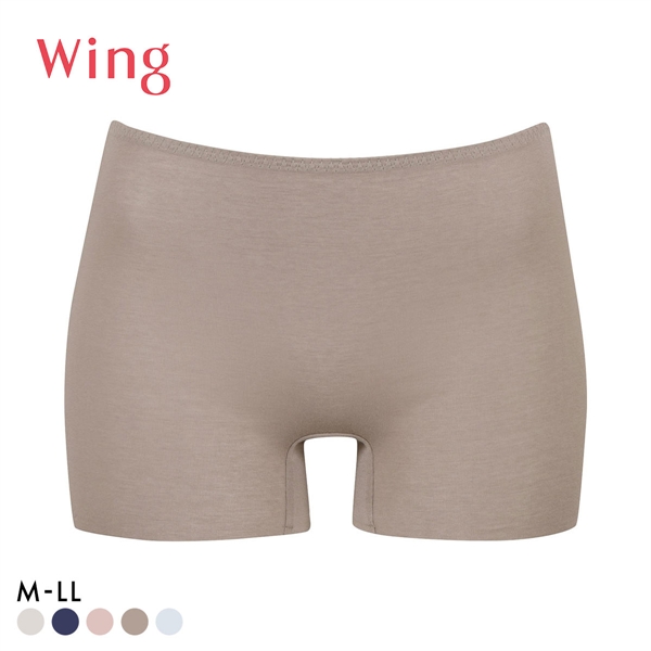 ワコール Wacoal ウイング Wing 綿の贅沢 オーガニック フラット 1分丈ボトム M L LL 吸汗速乾 抗菌防臭 ひびきにくい