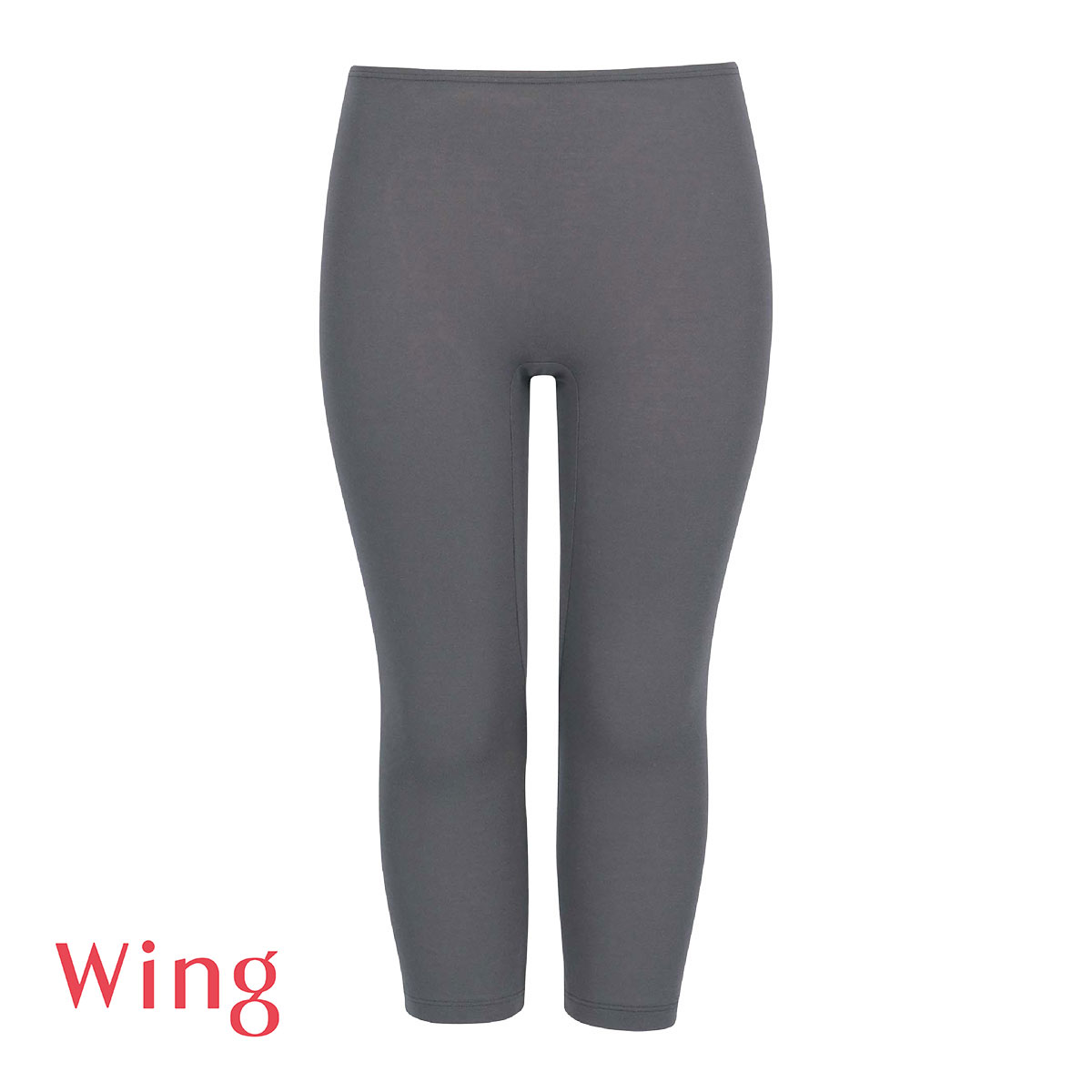 ワコール Wacoal ウイング Wing 綿の贅沢 オーガニック ひざ下丈 インナーボトムス M L LL 吸汗速乾(CGY-チャコールグレー-M)