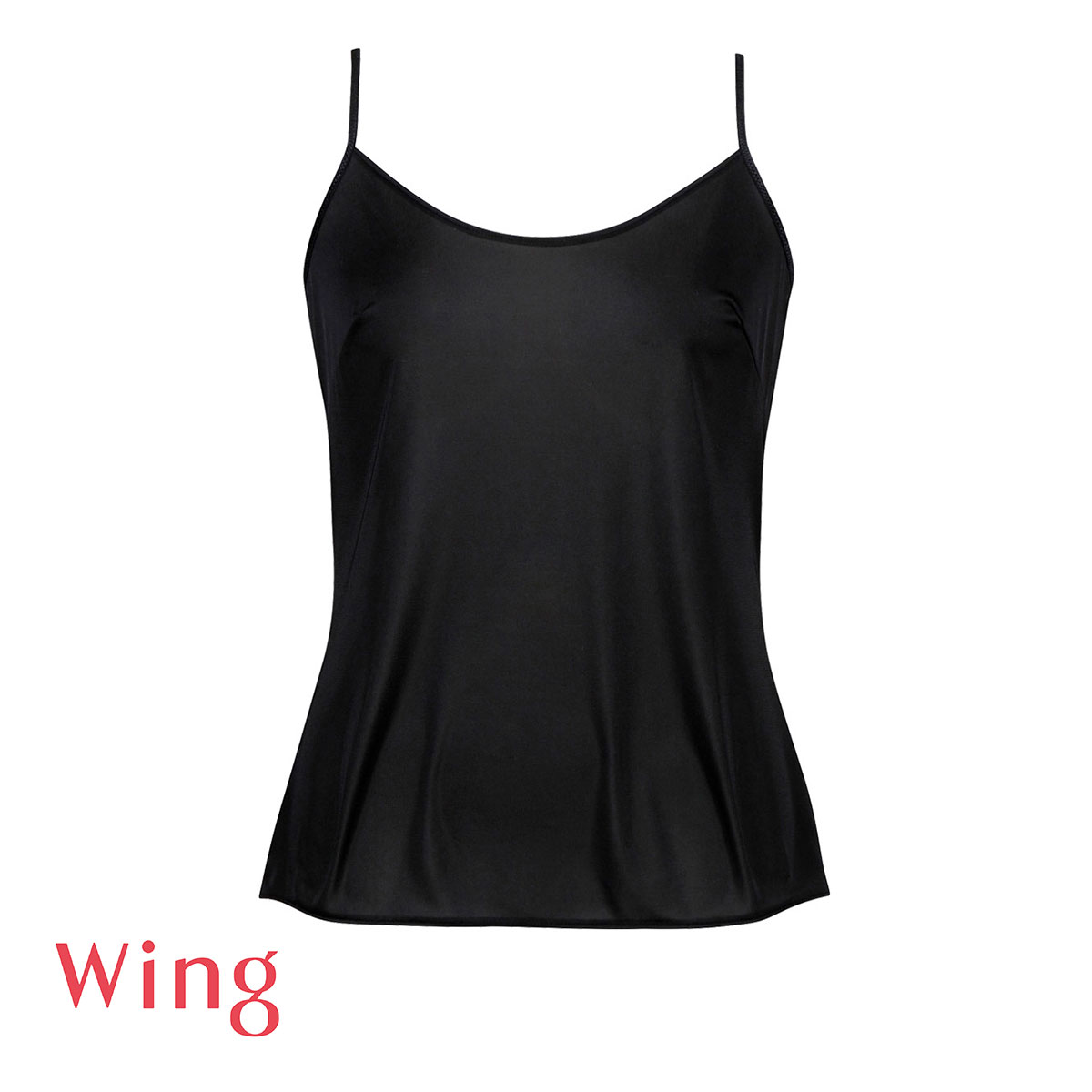 ワコール Wacoal ウイング Wing シンプルランジェリー キャミソール ML インナー(BK-ブラック-M)