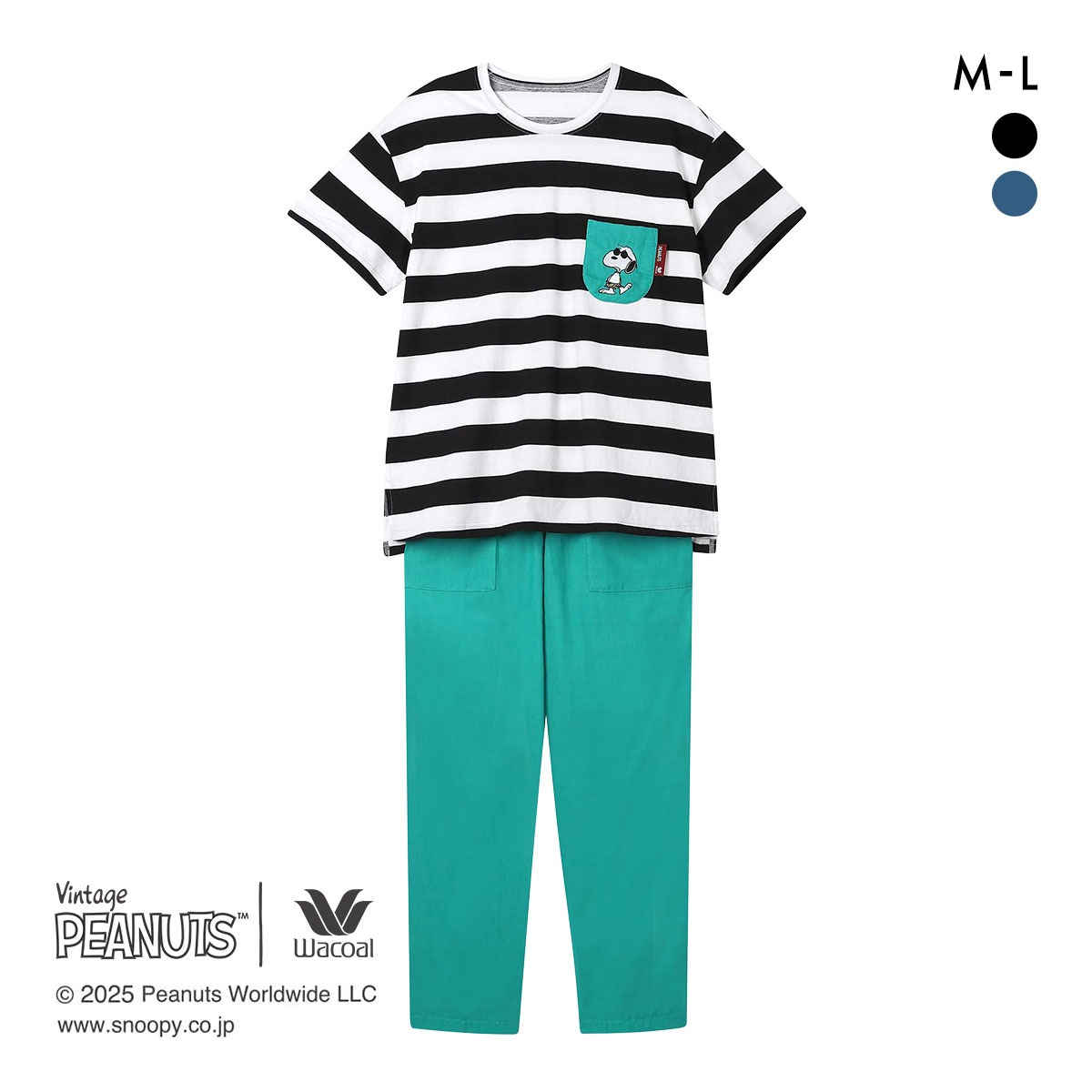 ワコール PEANUTS×ワコール パジャマ 半袖 上下セット JOE COOL 綿100％ ルームウェア Wacoal リラックス＆スリープ