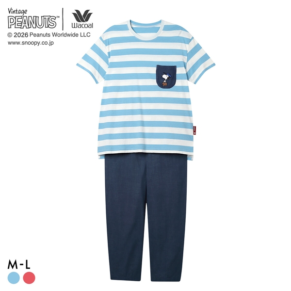 ワコール PEANUTS×ワコール ルームウェア 半袖 上下セット 綿100％ パジャマ Wacoal リラックス＆スリープ