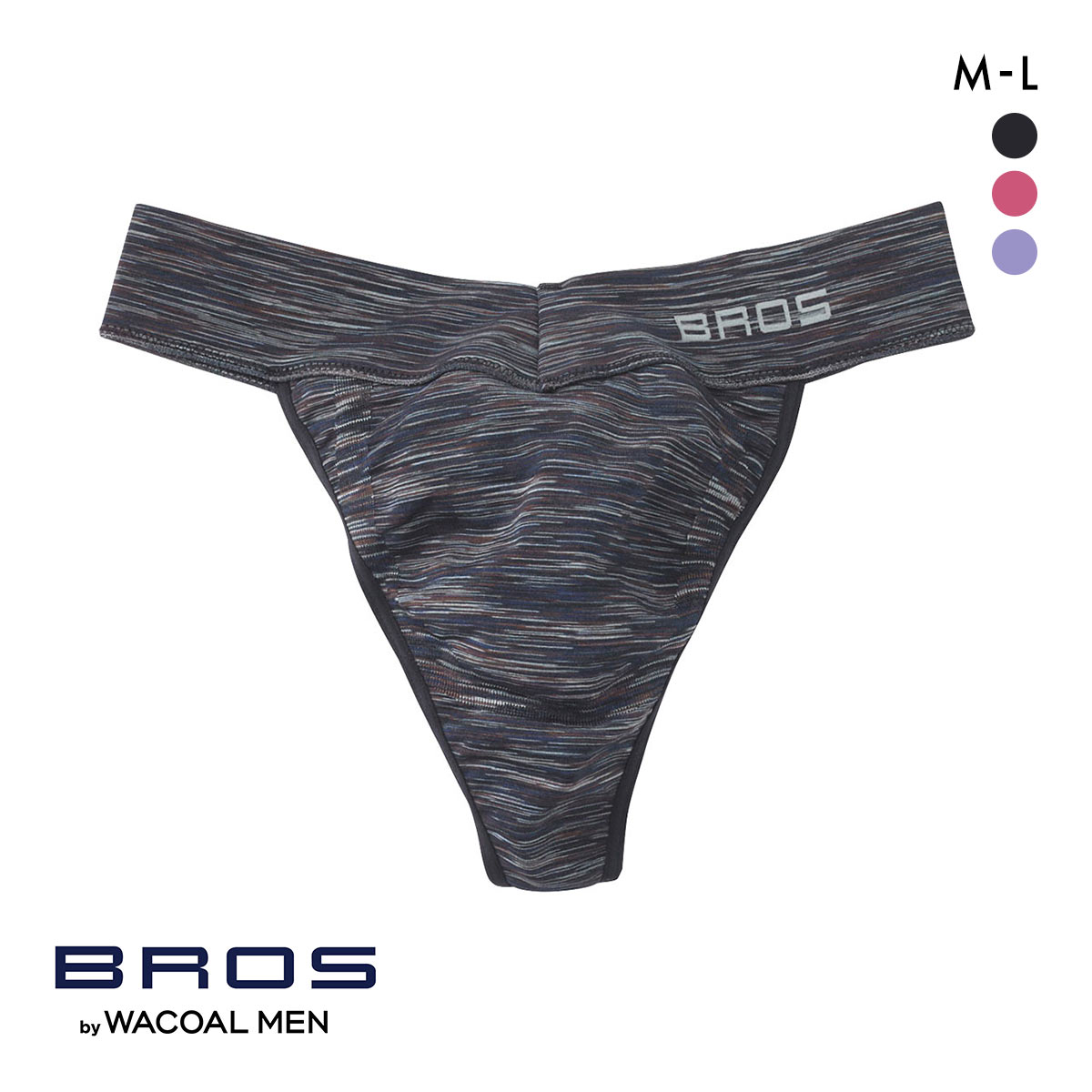 ブロス バイ ワコールメン BROS by WACOAL MEN ゴロつきにくく快適なはき心地 Tバックブリーフ ML GF2040 ハイレッグ ビキニ(BK-ブラック-M)