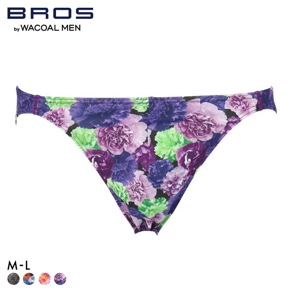 ブロス バイ ワコールメン ハナコトバパンツ 花柄 ビキニ ブリーフ ML GF2221 メンズ 前閉じ ノーマル丈 BROS by WACOAL MEN