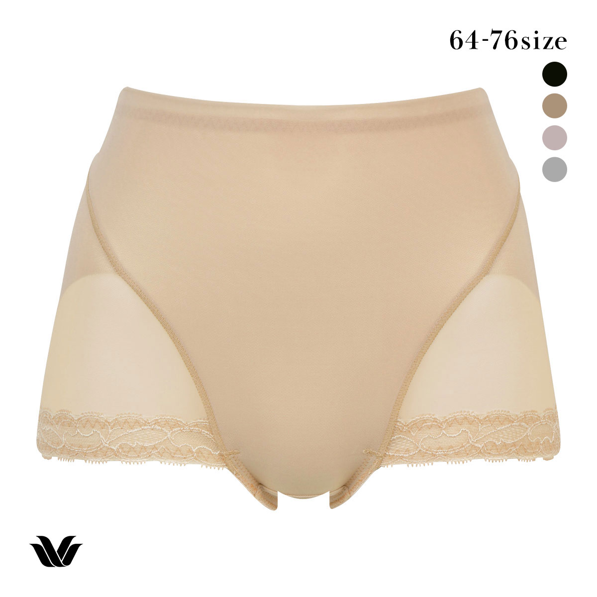 ワコール Wacoal 00G 着やせグラマラス スキニーベール シルエットなめらかパンツ ガードル ショート丈 ジャストウエスト(BE-ベージュ-64・M)