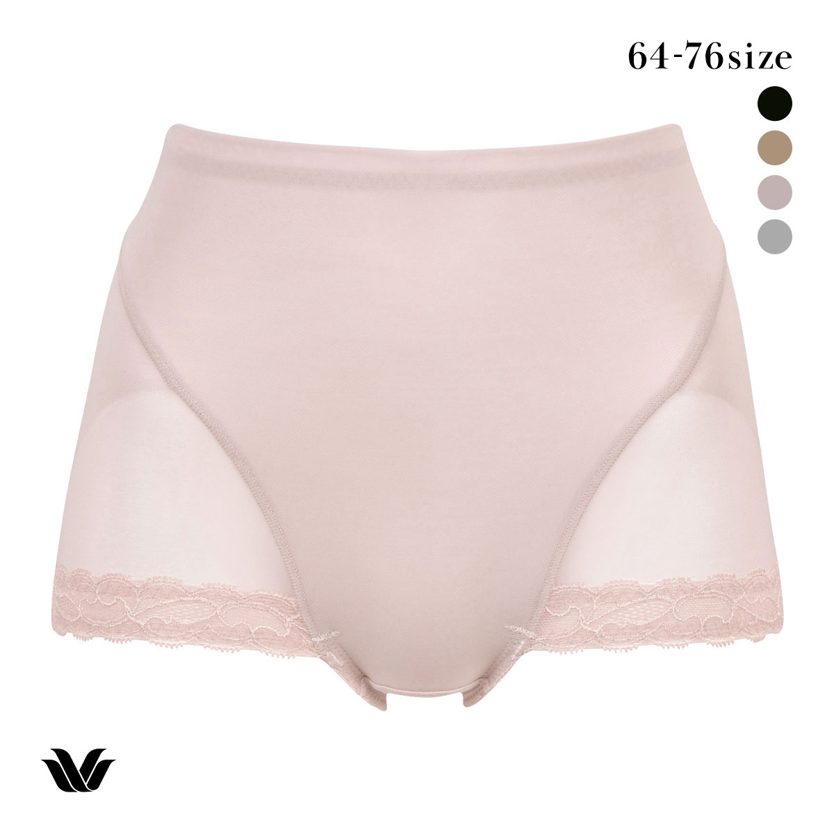 ワコール Wacoal 00G 着やせグラマラス スキニーベール シルエットなめらかパンツ ガードル ショート丈 ジャストウエスト(PI-ピンク-64・M)