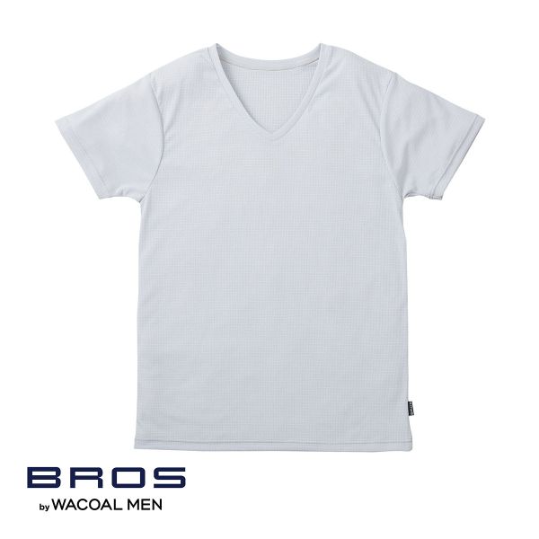 ブロス バイ ワコールメン BROS by WACOAL MEN ムレからの開放 V首 半袖 3分袖 シャツ べたつきにくいさらさらインナー LL