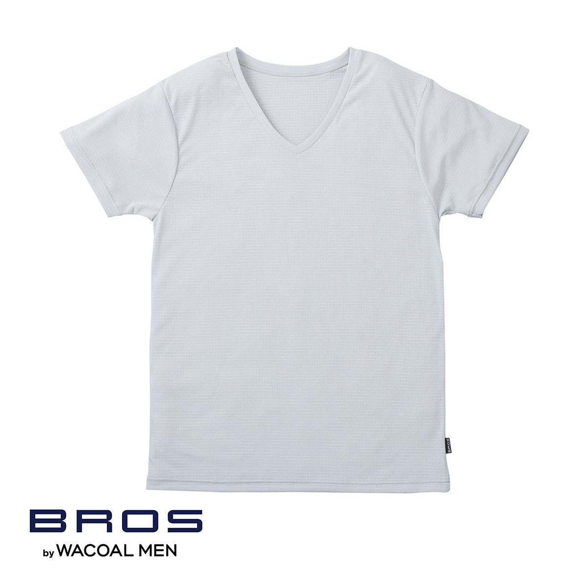 ブロス バイ ワコールメン BROS by WACOAL MEN ムレからの開放 V首 半袖 3分袖 シャツ べたつきにくいさらさらインナー LL(GY-グレー-LL)