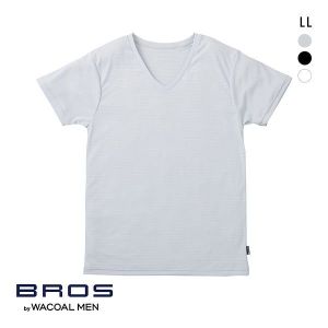 ブロス バイ ワコールメン BROS by WACOAL MEN ムレからの開放 V首 半袖 3分袖 シャツ べたつきにくいさらさらインナー LL