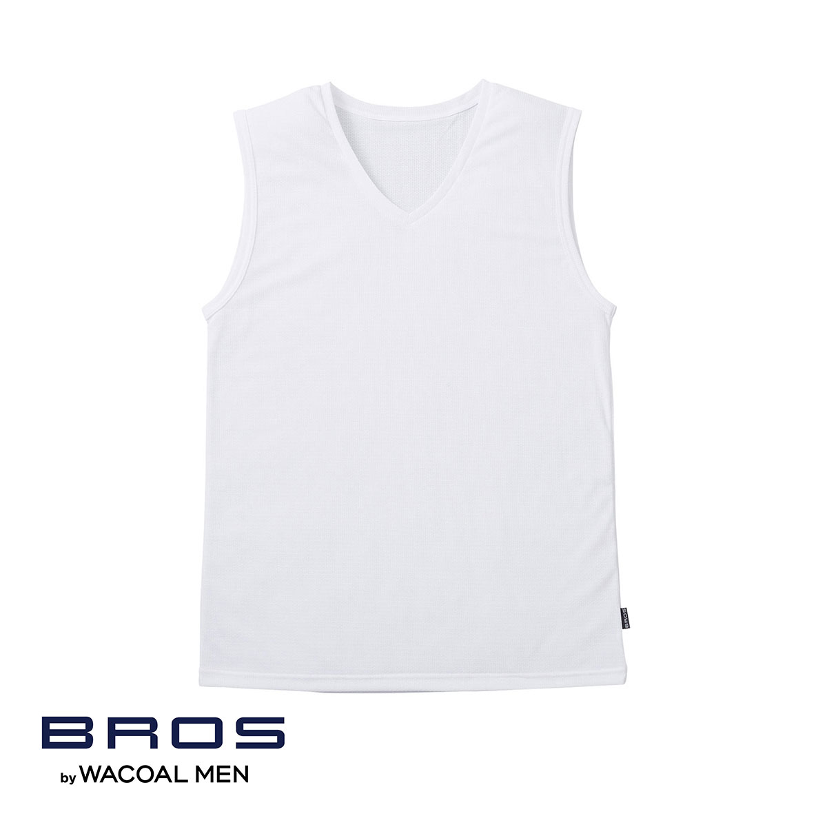 ブロス バイ ワコールメン BROS by WACOAL MEN ムレからの開放 V首 スリーブレス シャツ べたつきにくいさらさらインナー ML(WH-ホワイト-M)