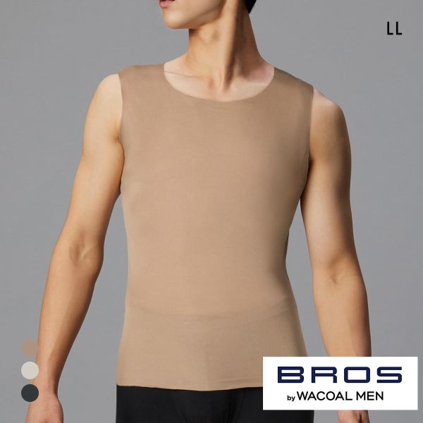 ブロス バイ ワコールメン BROS by WACOAL MEN 多機能を着る 綿混インナーシャツ LL ノースリーブ タンクトップ ひびきにくい