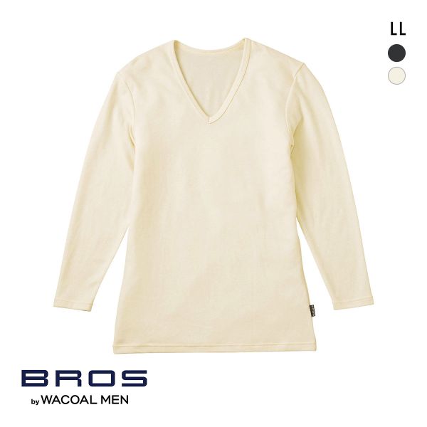 ブロス バイ ワコールメン BROS by WACOAL MEN あたたかさに、満たされる インナー シャツ 長袖 深めVネック LL 単品