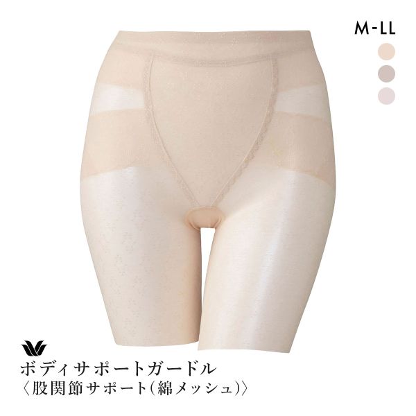 ワコール ボディサポートガードル 綿メッシュ ガードル ロング丈 お腹すっきり 股関節サポート 通気性抜群 GRA360 Wacoal