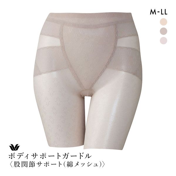 ワコール ボディサポートガードル 綿メッシュ ガードル ロング丈 お腹すっきり 股関節サポート 通気性抜群 GRA360 Wacoal