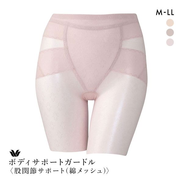 ワコール ボディサポートガードル 綿メッシュ ガードル ロング丈 お腹すっきり 股関節サポート 通気性抜群 GRA360 Wacoal