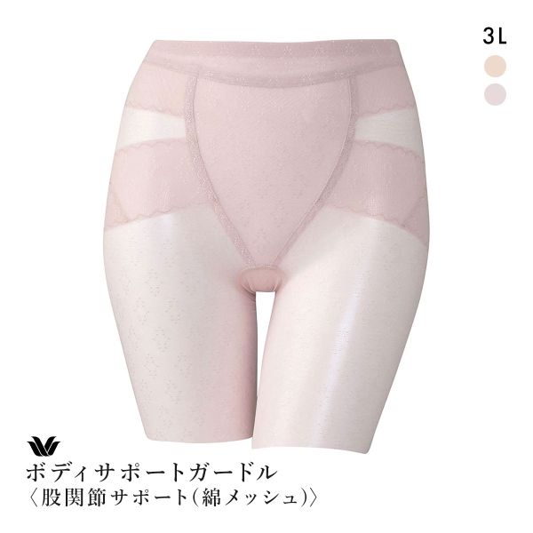ワコール ボディサポートガードル 綿メッシュ ガードル ロング丈 お腹すっきり 股関節サポート 大きいサイズ GRA360 Wacoal