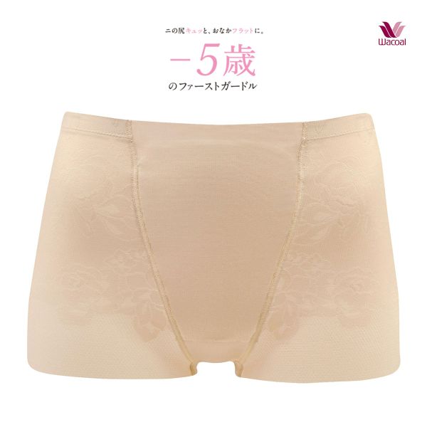 ワコール Wacoal －5歳のガードル ジャストウエスト ショート丈 ヒップアップ ガードル パンツ GRC323