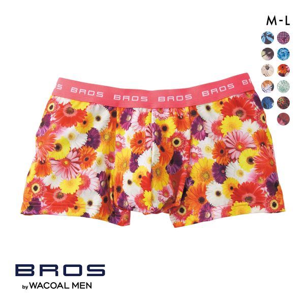 ブロス バイ ワコールメン BROS by WACOAL MEN  ハナコトバパンツ 花柄 ボクサーパンツ GT3220 メンズ 前とじ ノーマル丈
