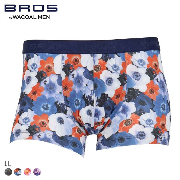 ブロス バイ ワコールメン ハナコトバパンツ 花柄 ボクサーパンツ LL GT3221 メンズ 前閉じ ノーマル丈 BROS by WACOAL MEN