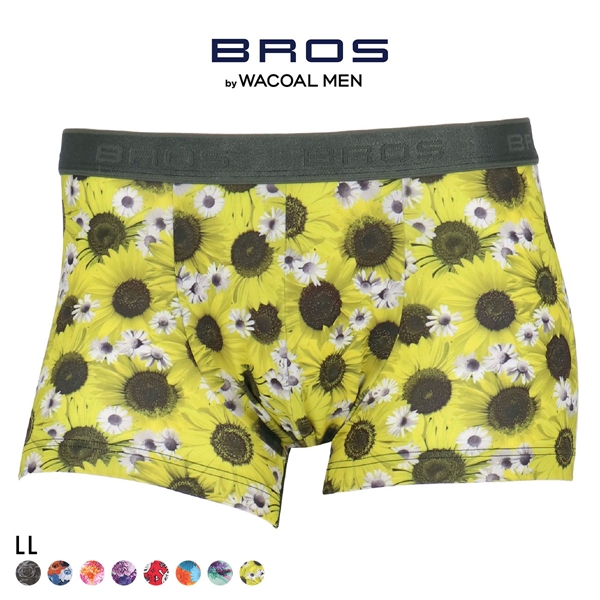 ブロス バイ ワコールメン ハナコトバパンツ 花柄 ボクサーパンツ LL GT3221 メンズ 前閉じ ノーマル丈 BROS by WACOAL MEN