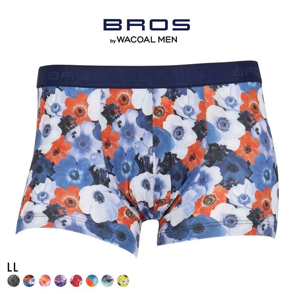 ブロス バイ ワコールメン ハナコトバパンツ 花柄 ボクサーパンツ LL GT3221 メンズ 前閉じ ノーマル丈 BROS by WACOAL MEN