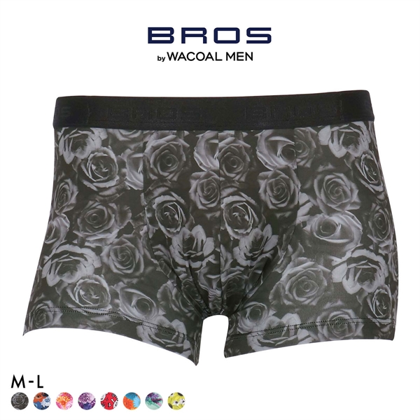 ブロス バイ ワコールメン ハナコトバパンツ 花柄 ボクサーパンツ ML GT3221 メンズ 前閉じ ノーマル丈 BROS by WACOAL MEN