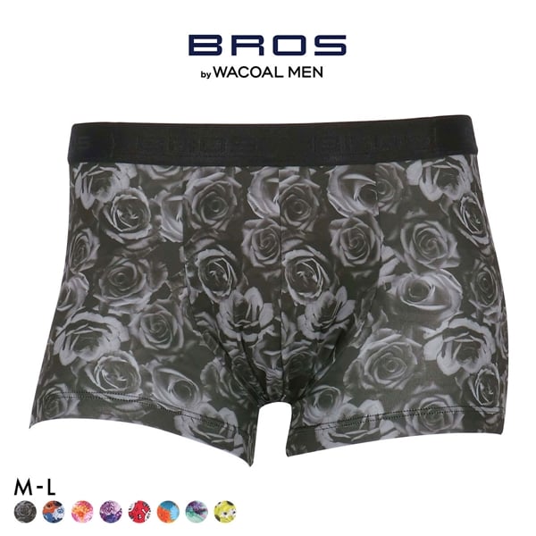 ブロス バイ ワコールメン ハナコトバパンツ 花柄 ボクサーパンツ ML GT3221 メンズ 前閉じ ノーマル丈 BROS by WACOAL MEN