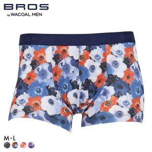 ブロス バイ ワコールメン ハナコトバパンツ 花柄 ボクサーパンツ ML GT3221 メンズ 前閉じ ノーマル丈 BROS by WACOAL MEN