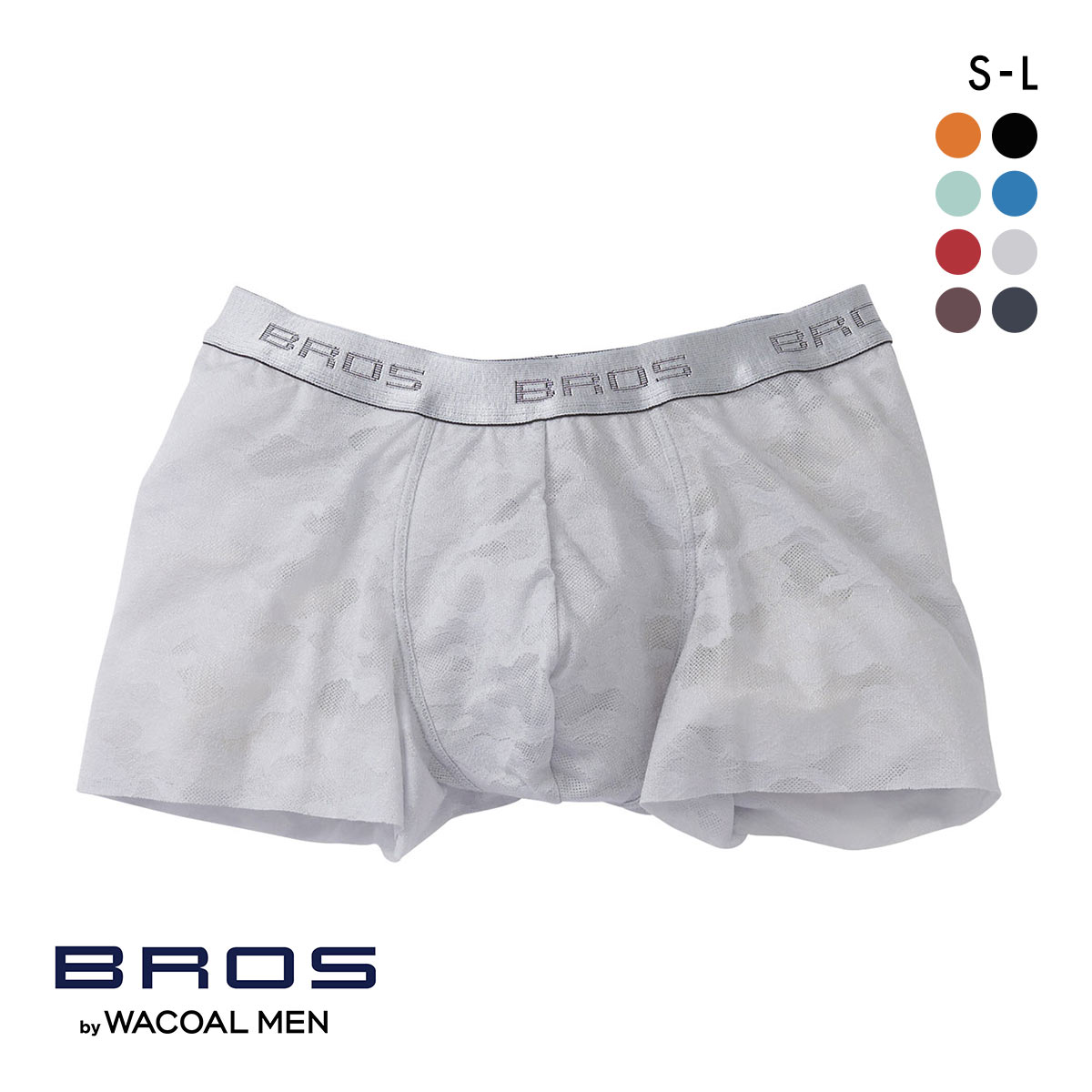 ブロス バイ ワコールメン BROS by WACOAL MEN レースボクサー ボクサーパンツ GT3340 SML メンズ 前とじ ノーマル丈(GY-グレー-S)